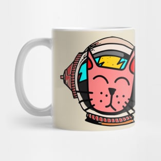 Astronaut cat doodle art illustration Mug